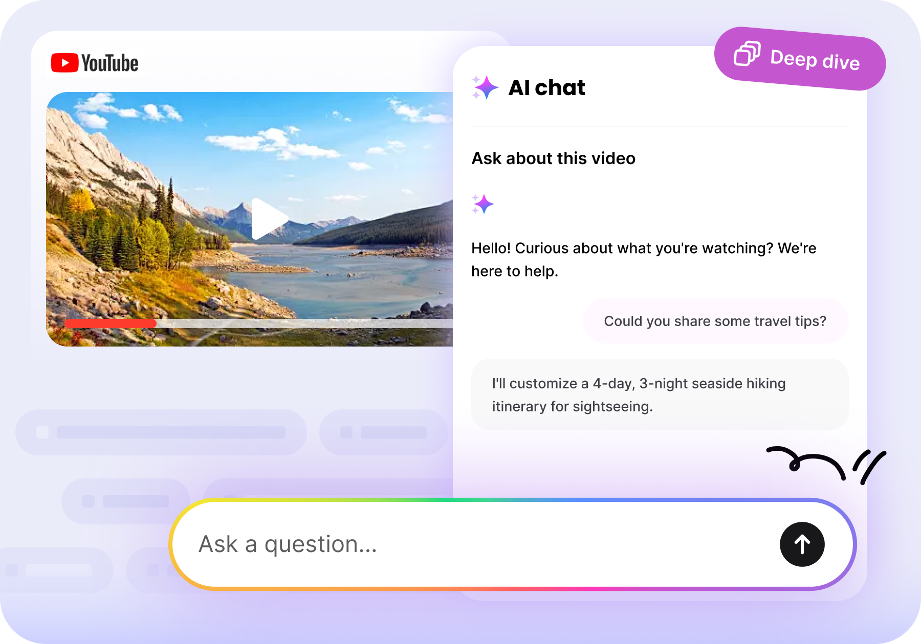 AI chat with a YouTube video