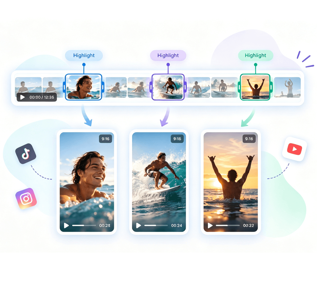 Capture Highlights & Turn Long Videos into Short Clips